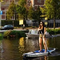 Canal SUP Amsterdam Stand Up Paddleboard supping on the canal