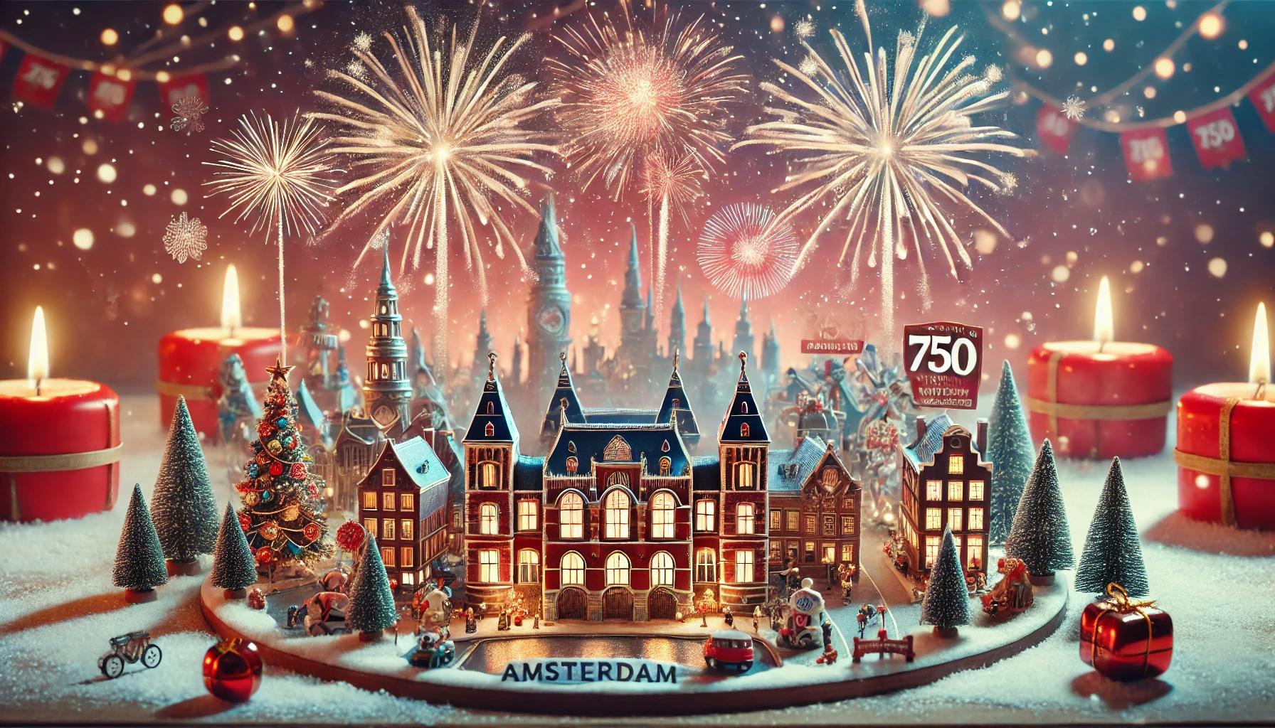 Oud en nieuw viering Amsterdam 750