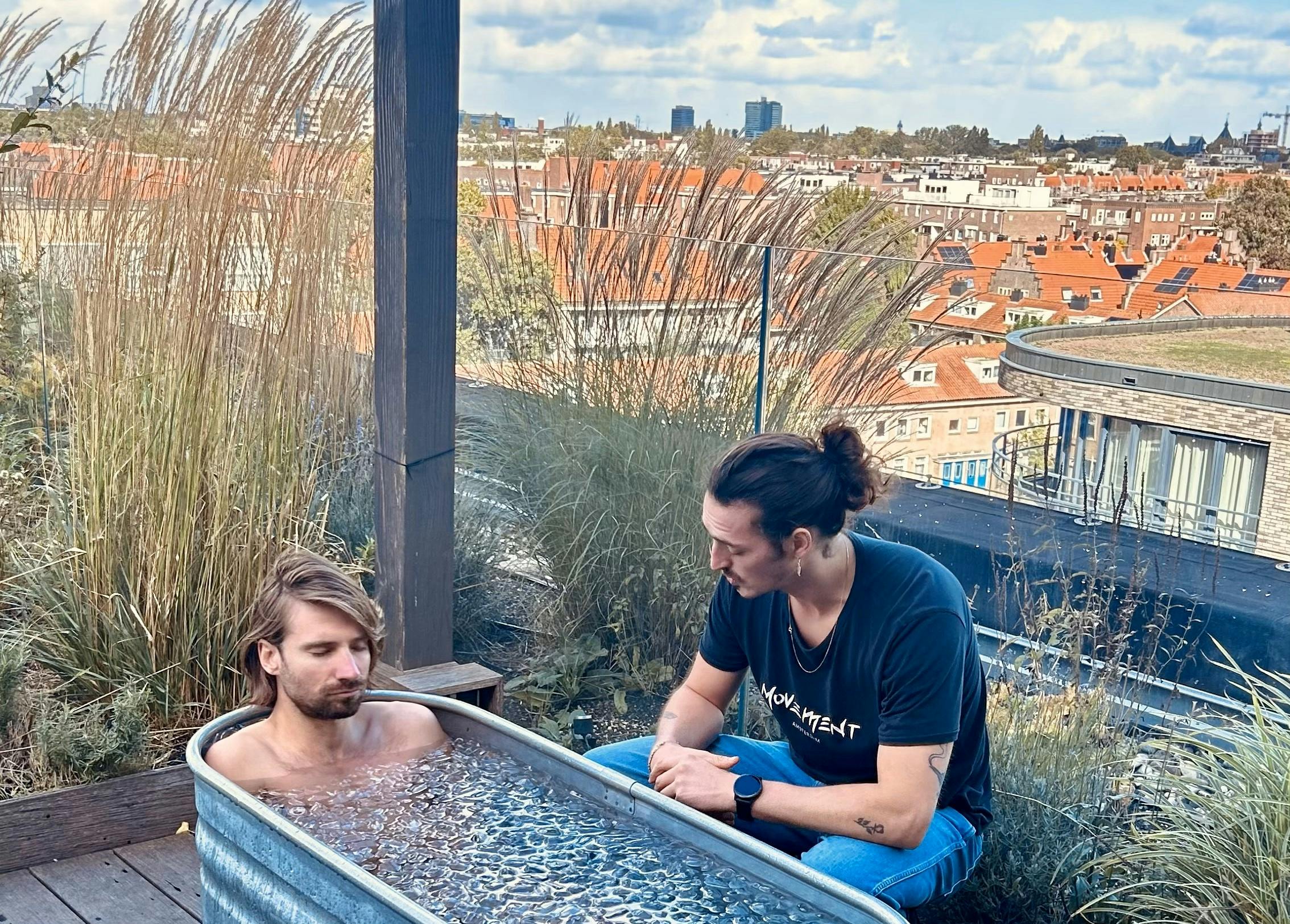 Rise and shine with an ice bath on Hotel Casa's rooftop terrace