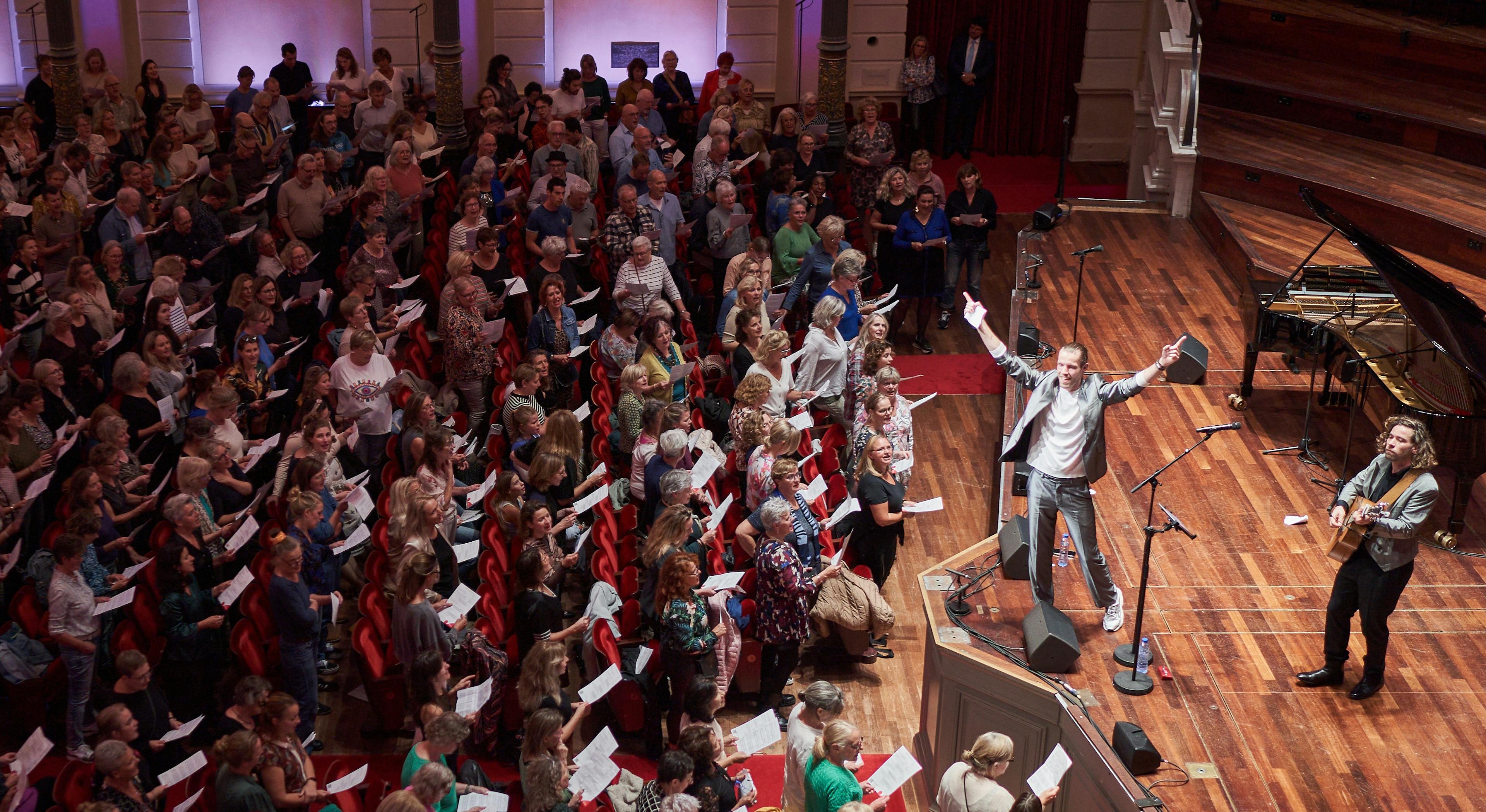 Sing-along-feest met het Popup Choir