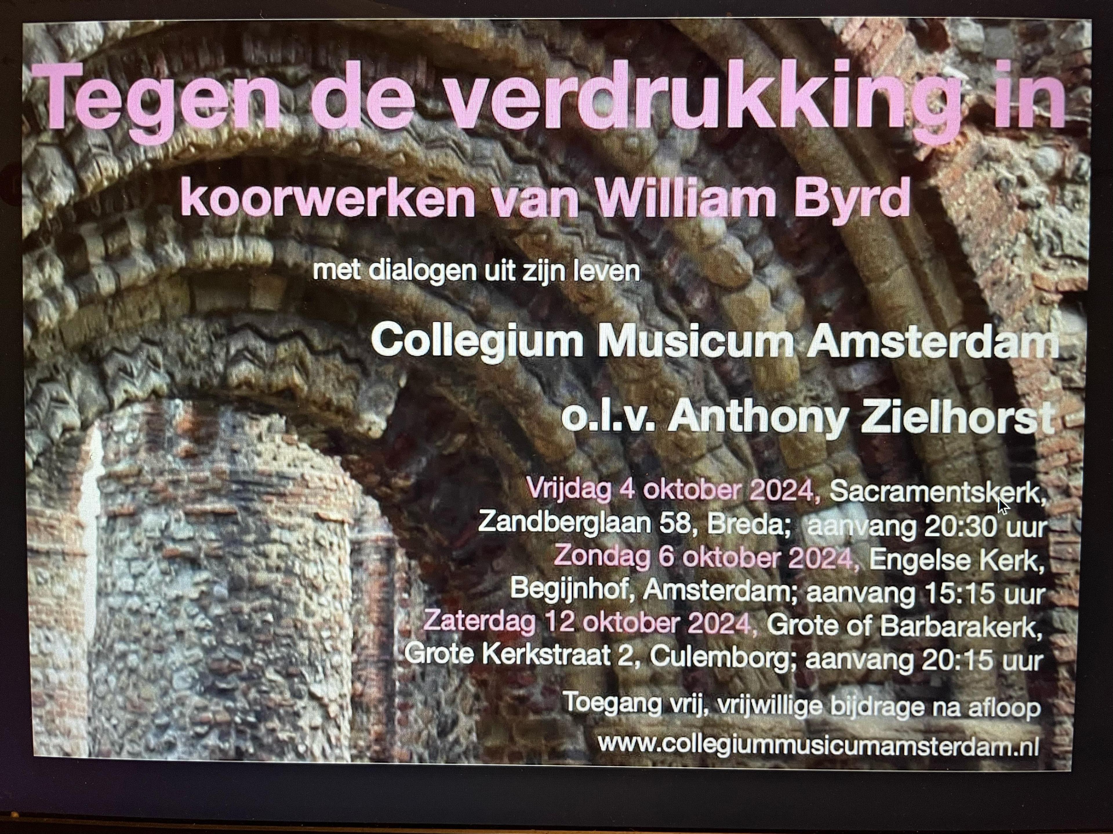 Tegen de verdrukking in - muziek van William Byrd