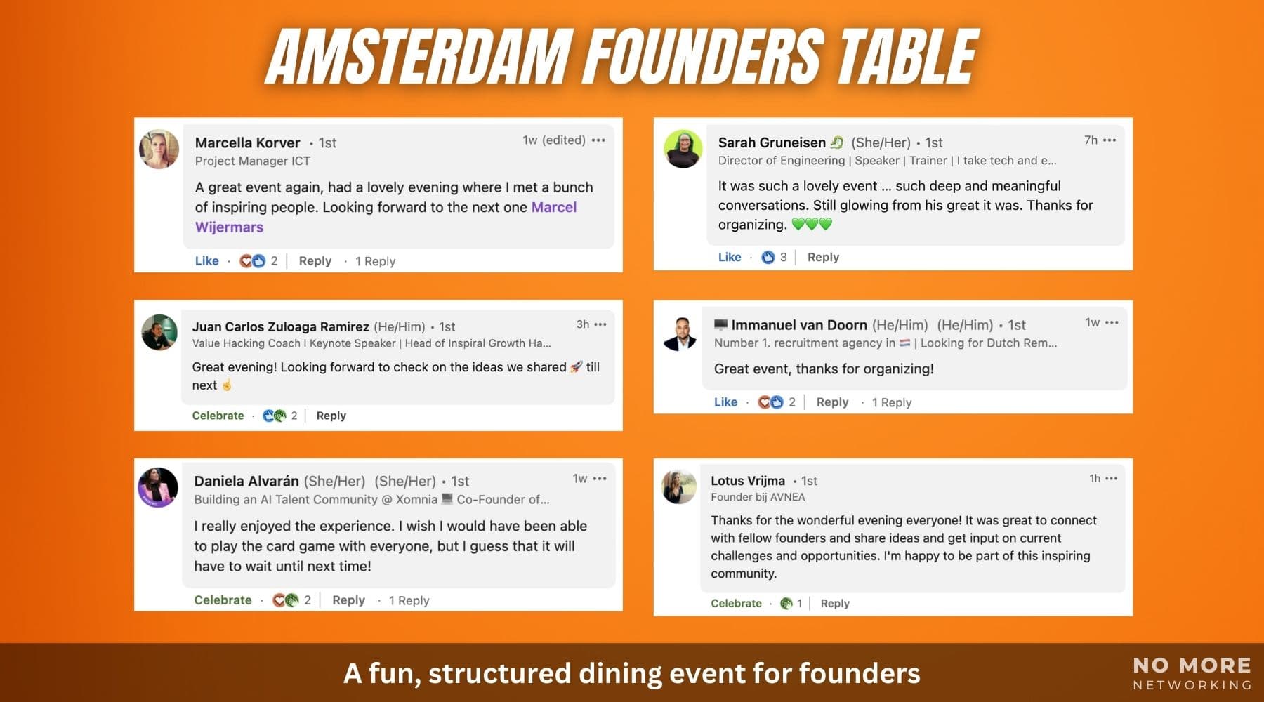 Amsterdam Founders Table | Dinner with Entrepreneurs