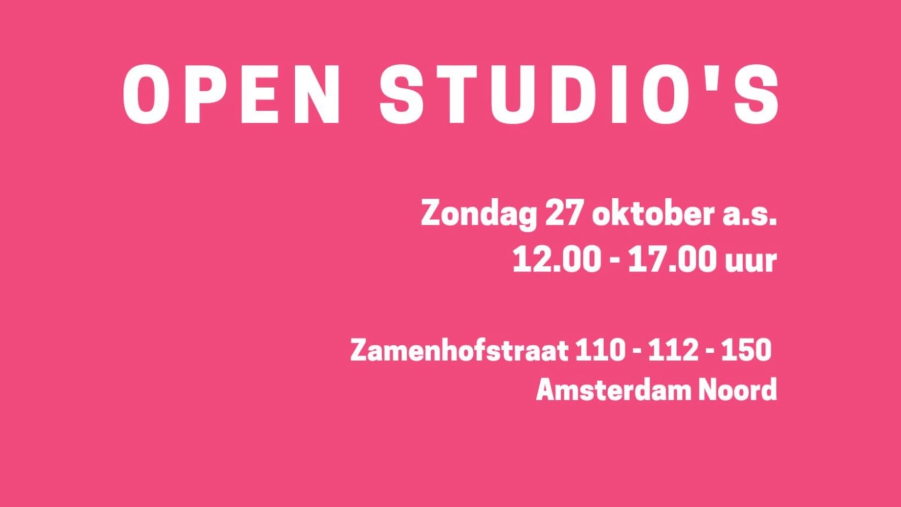 Open Studio's Zamenhofstraat