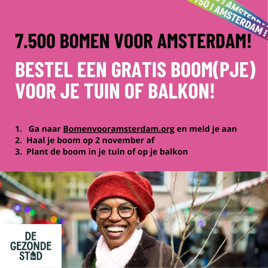 7500 bomen voor Amsterdam