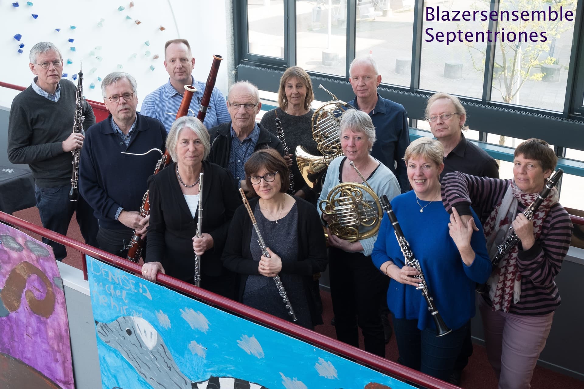 Blazersensemble Septentriones onder leiding van Herman Draaisma in de Sloterkerk