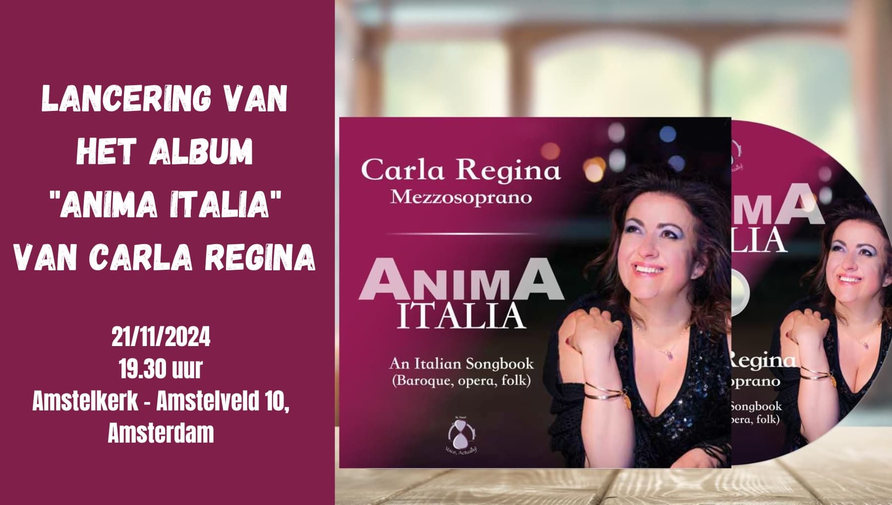 Launching of the album “Anima Italia” by Carla Regina