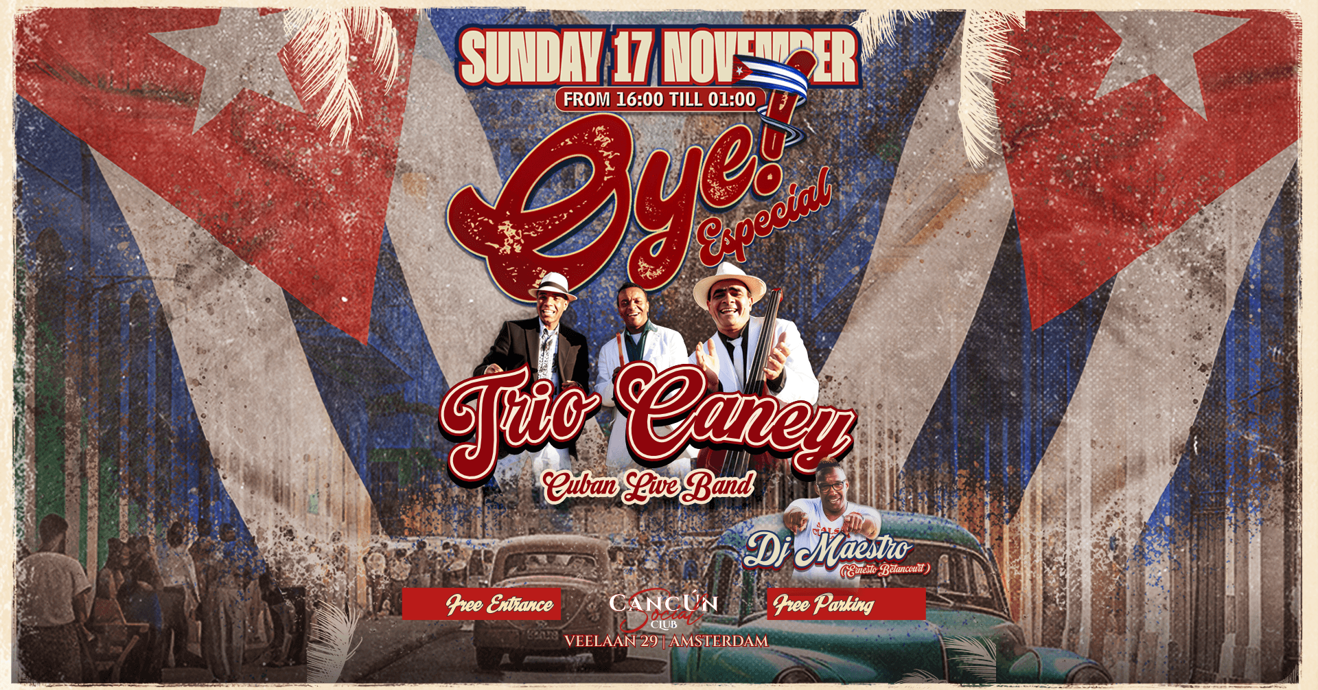 Oyé Especial! Fiesta Cubana: Live Band Trio Caney