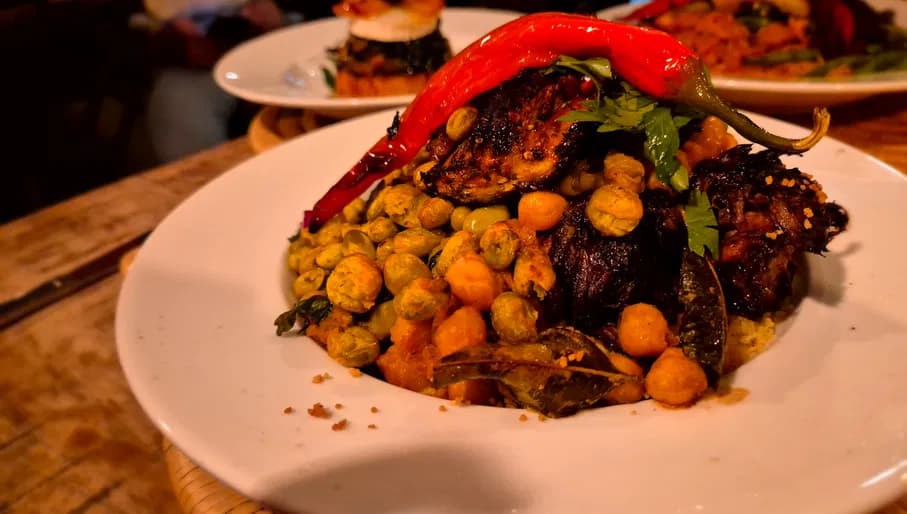 Dishes at Rue d'Alger Algerian restaurant