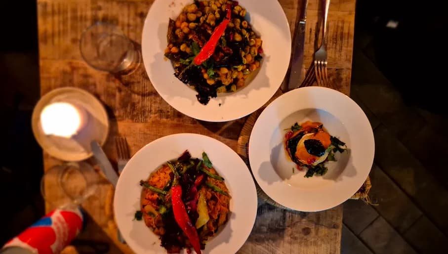 Dishes at Rue d'Alger Algerian restaurant