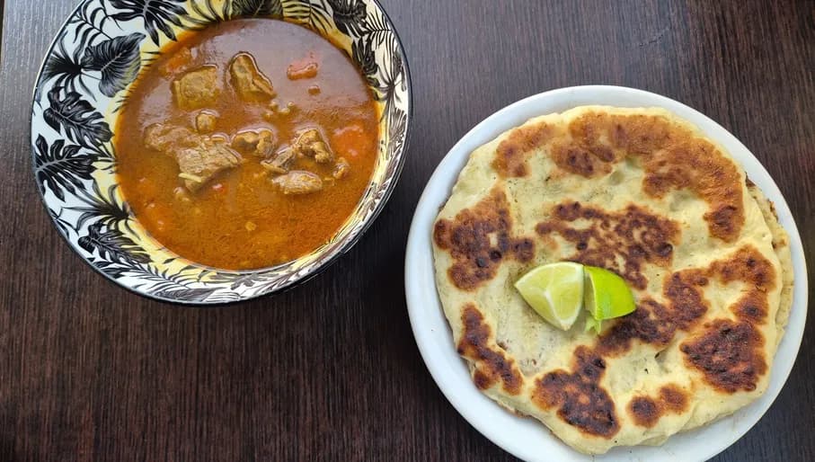 Dishes at Hooyo's Kitchen Somali restaurant in Noord