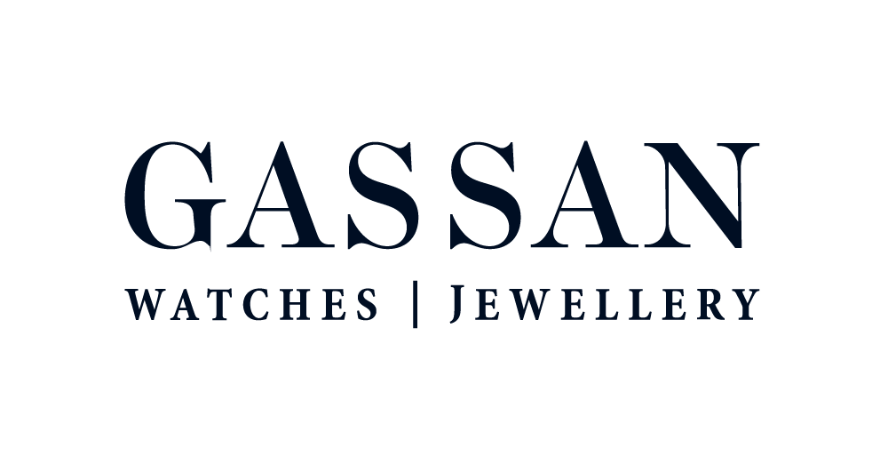Logo Gassan watches and jewellery