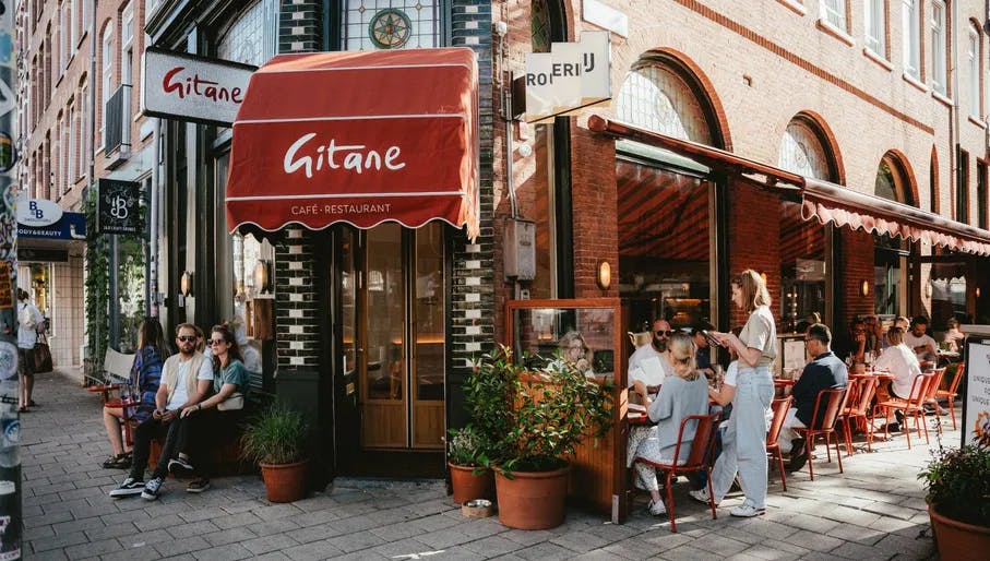 Gitane restaurant exterior and terrace