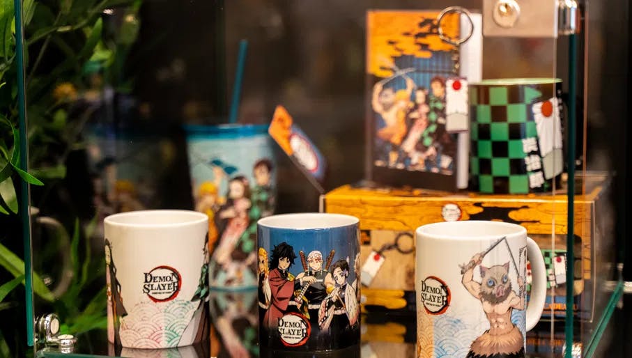 Molly's Arena arcade with Asian products on display