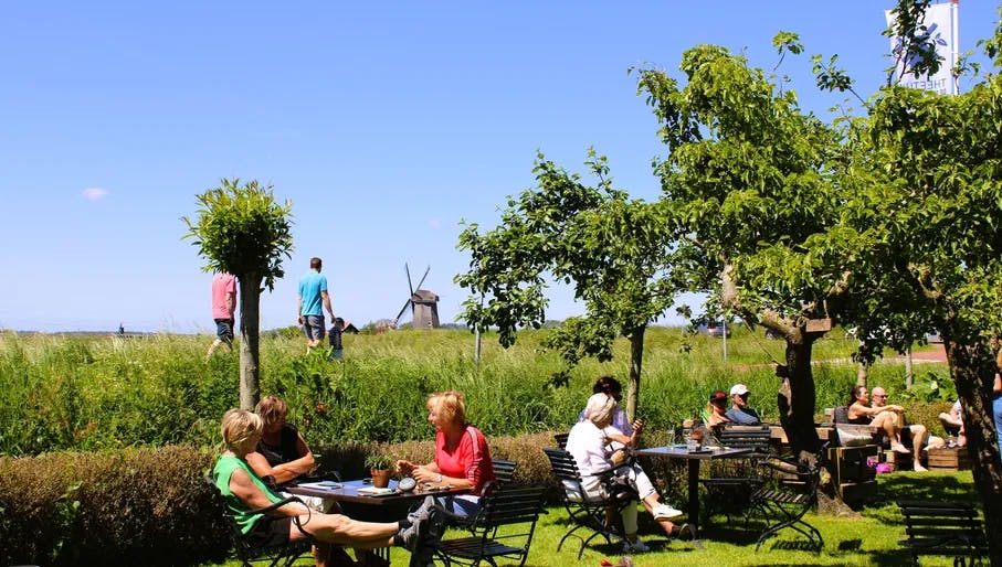 Tea garden 'de Neckermolen' in Wijdewormer, Wormerland.