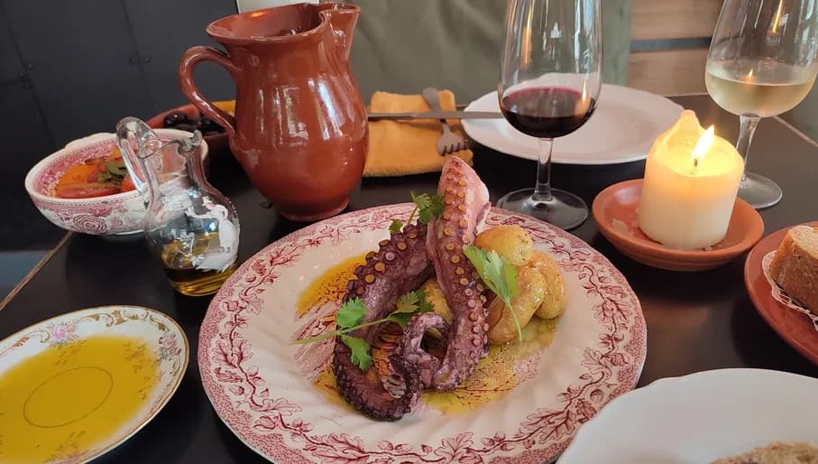 Octopus dish at Dona Portuguese restaurant