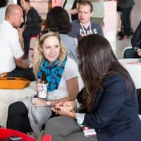 Startup founders chatting