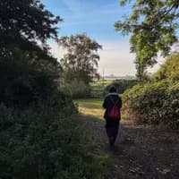 Woman walking at Schellingwouderpark. Content Creation Day Amsterdam Noord - North