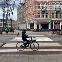 Man cycling in the city