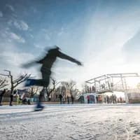 Ice* child ice skating at Museumplein