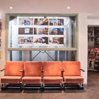 Bench Movie Theater Kriterion cinema cafe interior