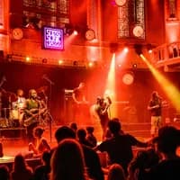 Arists on stage at Super Sonic Jazz Festival 2021 in Paradiso. Steam Down.