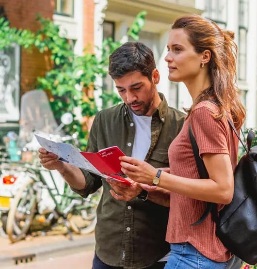 Couple looking at the City Map