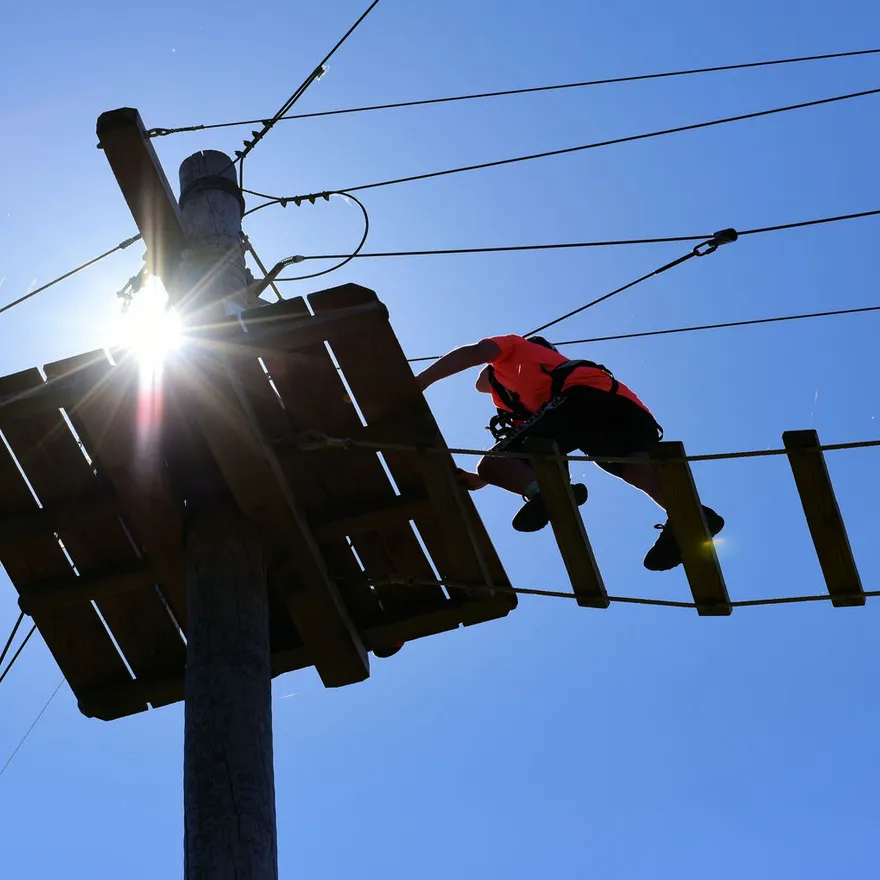 A person at the Klimpark