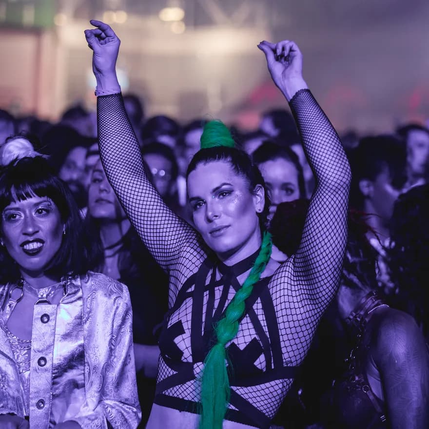 Woman dancing at a party.