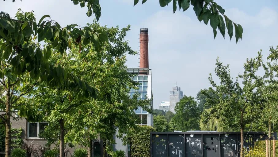 Restaurant de Kas greenhouse and gardens in Park Frankendael