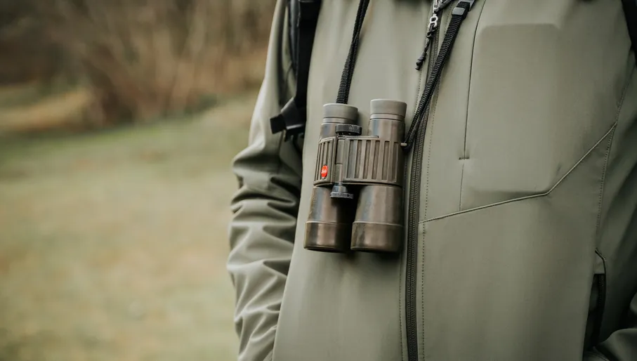 Man with binoculars ABHZ_Amsterdam Beach Influencer Press trip