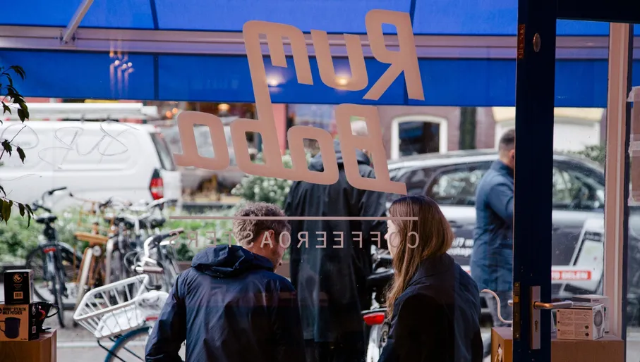 Rum Baba café people in front