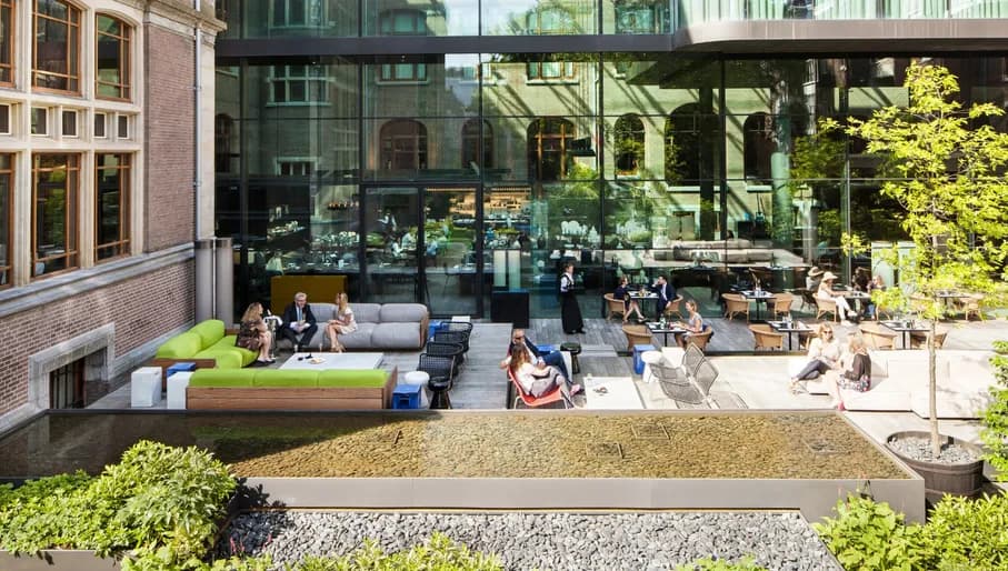 Conservatorium Hotel people sitting on the terrace