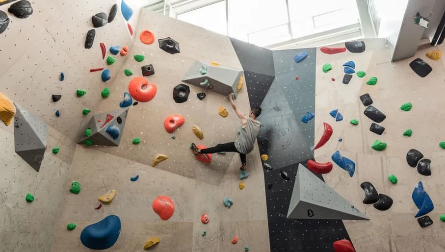 Man bouldering