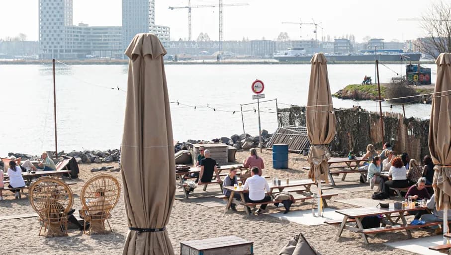 Pllek café-restaurant terrace